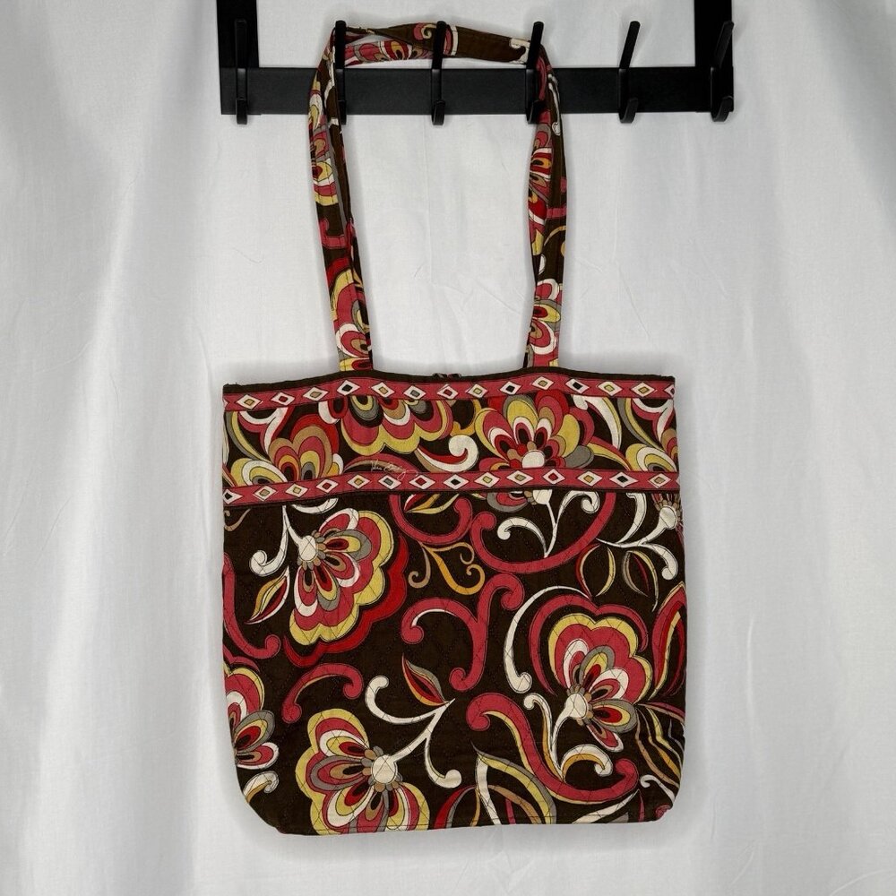 Vera Bradley Medium Tote Bag Handbag Puccini Pattern Purse 12"W x 12"H - Picture 2 of 10